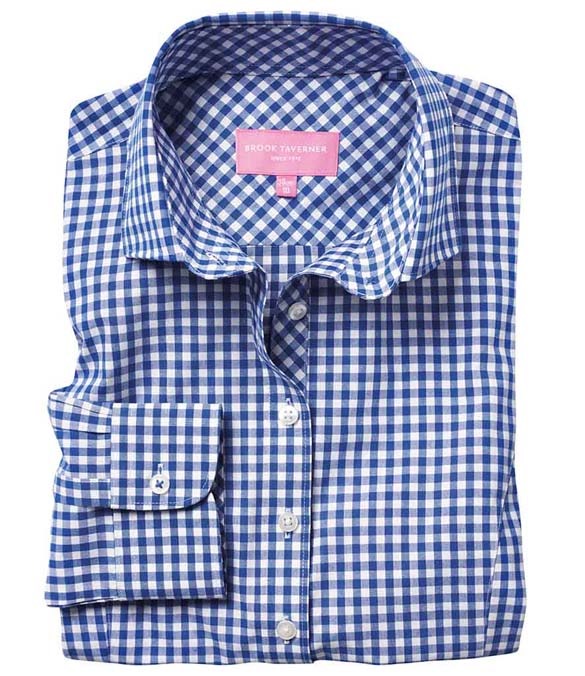 Brook Taverner Ladies Kansas Gingham Long Sleeve Shirt