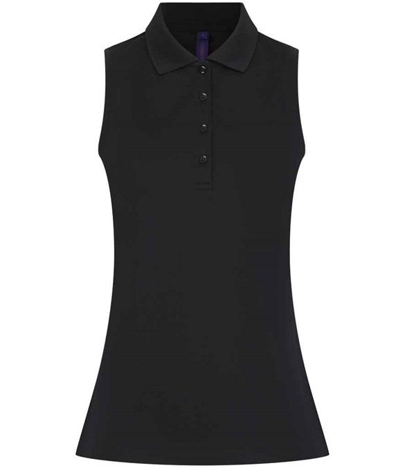 Henbury Ladies Sleeveless Coolplus® Polo Shirt