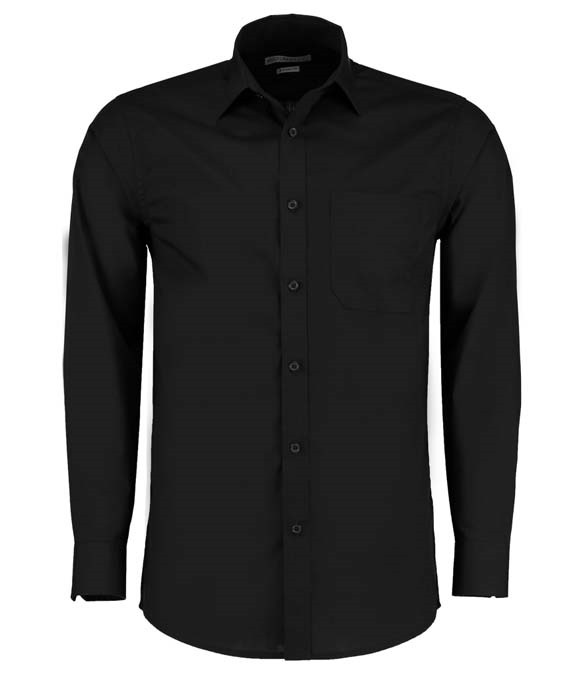 Kustom Kit Long Sleeve Tailored Poplin Shirt