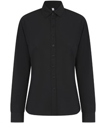 Henbury Ladies Long Sleeved Cotton Feel Coolplus? Shirt