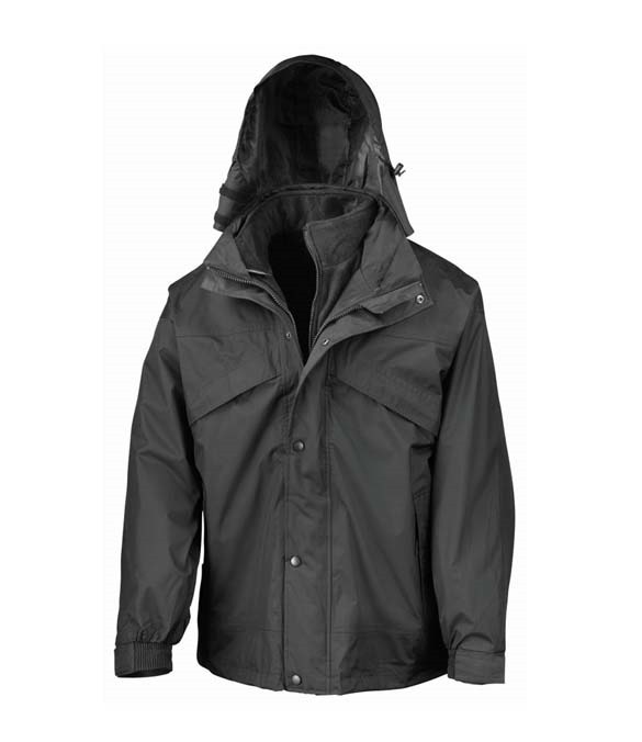 Result 3-in-1 Waterproof Zip and Clip Fleece Lined Jacket