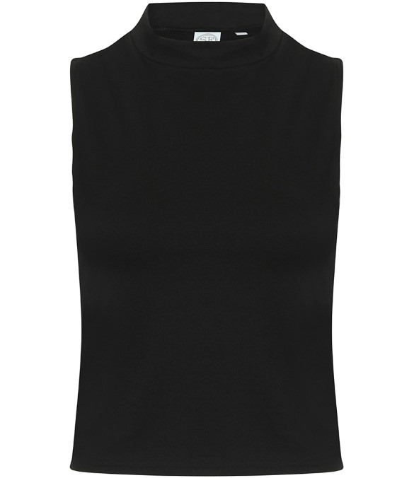 SF Ladies High Neck Crop Vest