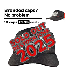 10 X Printed Caps + Logo