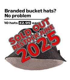 10X Printed Bucket Hats INCLUDES YOUR LOGO