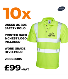 x10 Printed Hi Viz Polo Trade