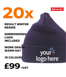 20 EMBROIDERED BEANIE HATS